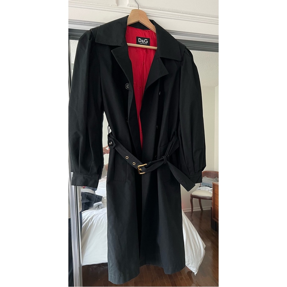Dolce & Gabbana Black Trench Coat